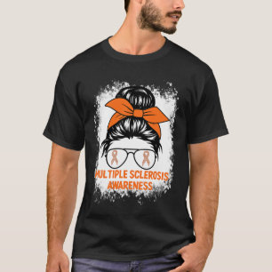 Oranje lint vrouwen MS multiple sclerose T-shirt