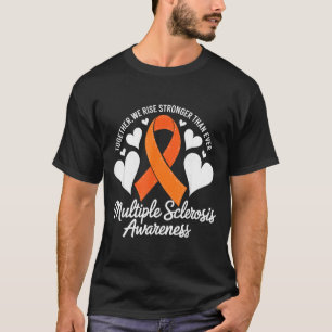 Oranje lint We stijgen sterker Multiple Sclerose T-shirt