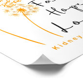 Oranje lint weerstaan de Storm nierkanker bewust Poster (Hoek)