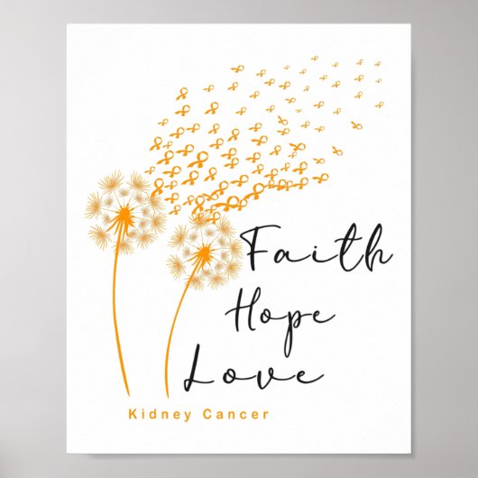 Oranje lint weerstaan de Storm nierkanker bewust Poster (Voorkant)