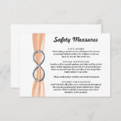 Oranje lint Zilver Oneindigheid Veiligheidsmaatreg Informatiekaartje (Voorkant / Achterkant)