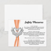 Oranje lint zilveren zwanen veiligheidsmaatregelen informatiekaartje (Voorkant / Achterkant)