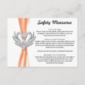 Oranje lint zilveren zwanen veiligheidsmaatregelen informatiekaartje (Voorkant)