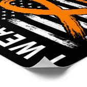 Oranje lintaap Leukemie Bewustheid Amerikaanse vla Poster (Hoek)