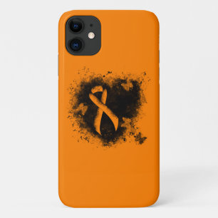 Oranje lintgegraven hart Case-Mate iPhone case