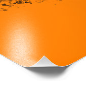 Oranje lintgegraven hart foto afdruk (Hoek)