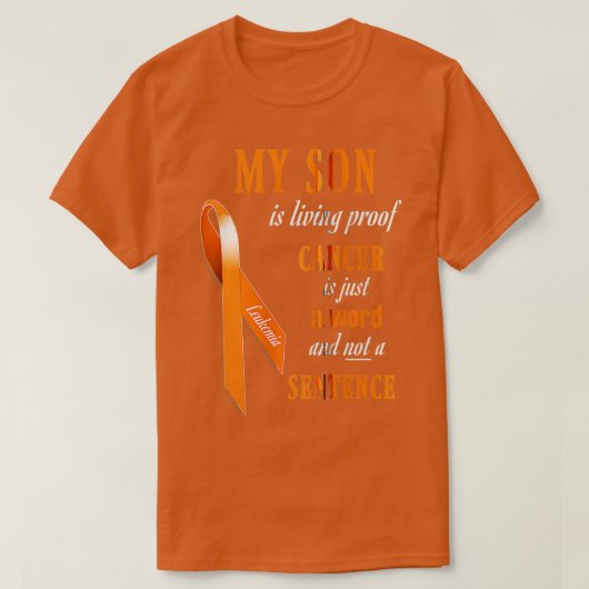 Oranje lintleukemie Bewustheid Zip Hoodi T-shirt (Design voorkant)