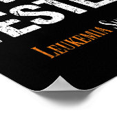 Oranje lintleukemie Bewustmakingsstrijd getest Poster (Hoek)