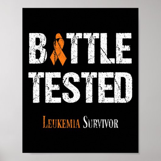 Oranje lintleukemie Bewustmakingsstrijd getest Poster (Voorkant)