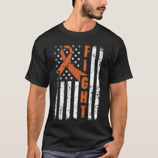 Oranje lintteken - Leukemie Bewustheid_fullprint T-shirt (Voorkant)