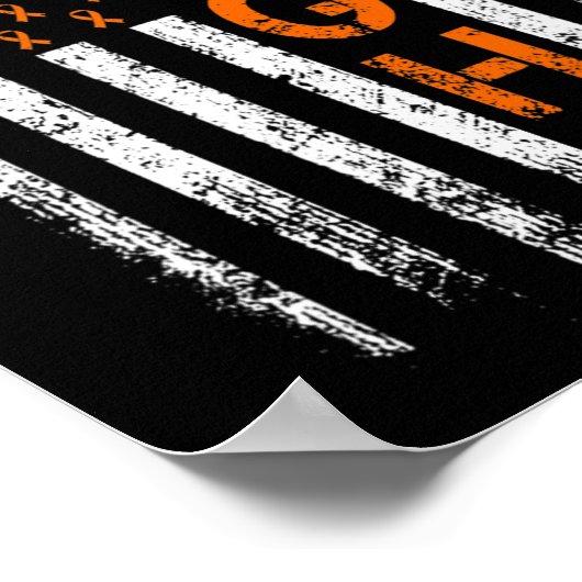 Oranje lintteken - Leukemie Bewustzijn Poster (Hoek)