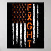 Oranje lintteken - Leukemie Bewustzijn Poster (Voorkant)