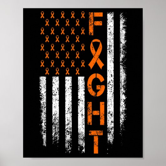 Oranje lintteken - Leukemie Bewustzijn Poster (Voorkant)