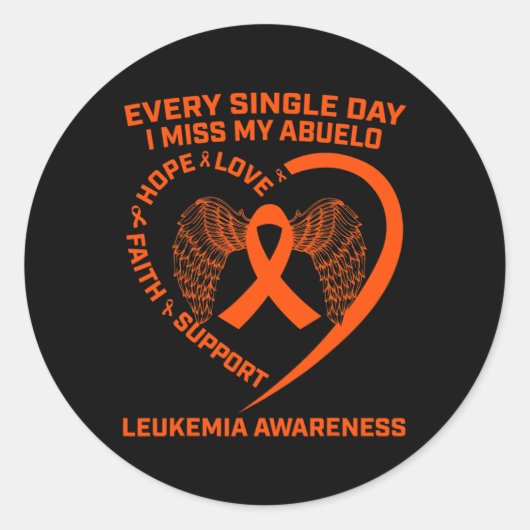 Oranje lintvleugels Leukemie Bewustzijn in Memory  Ronde Sticker (Voorkant)