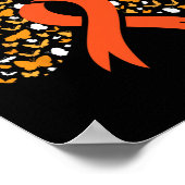 Oranje lintvlinder leukemie bewustzijn Survivo Poster (Hoek)