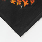 Oranje Lintvlinder Multiple Sclerose Bewustzijn Fleece Deken (Hoek)