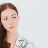 Oranje lintzwaarden Multiple Sclerosis Awareness Ronde Button 5,7 Cm