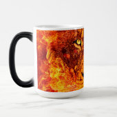 Oranje Lion Face Magische Mok (Links)