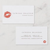 Oranje lipstick Mark Cosmetology Visitekaartje (Voorkant / Achterkant)