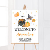 Oranje Little Boo Ghost Baby shower Welkom Poster