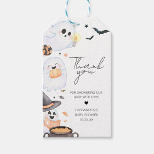 Oranje Little Boo Halloween Baby shower Favor Tags Cadeaulabel