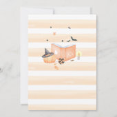 Oranje Little Boo Halloween Baby shower Kaart (Achterkant)