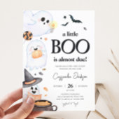 Oranje Little Boo Halloween Baby shower Kaart