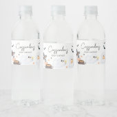 Oranje Little Boo Halloween Baby shower Waterfles Etiket (Flessen)