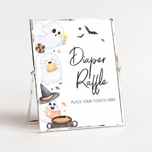 Oranje Little Boo Halloween Luierraffel Poster