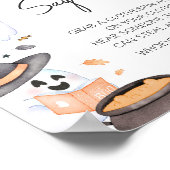 Oranje Little Boo Halloween Zeg geen Baby Poster (Hoek)