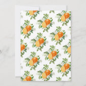 Oranje Little Cutie Baby shower Bingo Kaart (Achterkant)