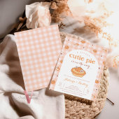 Oranje Little Cutie Pie Baby shower Uitnodiging
