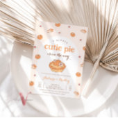 Oranje Little Cutie Pie Baby shower Uitnodiging