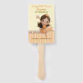 Oranje Little Princess Ball Set van Fans Handwaaier (Achterkant)