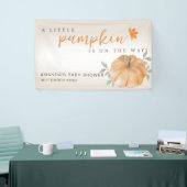 Oranje Little Pumpkin Autumn Herfst Baby shower Spandoek (Beurs)