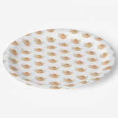 Oranje Little Pumpkin Pattern Herfst Baby shower Papieren Bordje (Gekanteld)