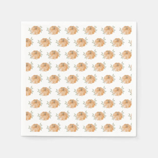 Oranje Little Pumpkin Pattern Herfst Baby shower Servet