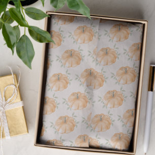 Oranje Little Pumpkin Pattern Herfst Baby shower Tissuepapier