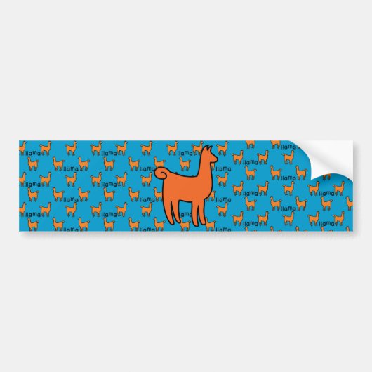 Oranje Llamas Bumpersticker (Voorkant)