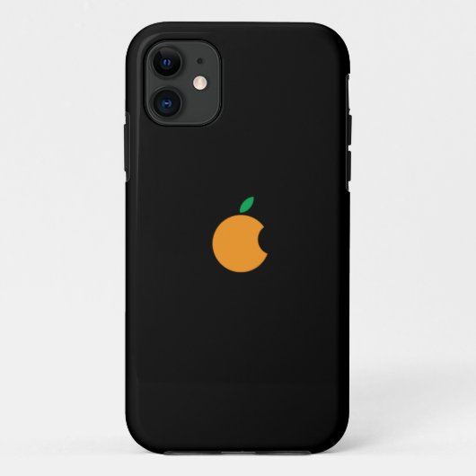 oranje logo iPhone hoesje (Achterkant)