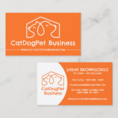 Oranje Logo voor speelbal Visitekaartje (Voorkant / Achterkant)