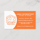 Oranje Logo voor speelbal Visitekaartje (Achterkant)