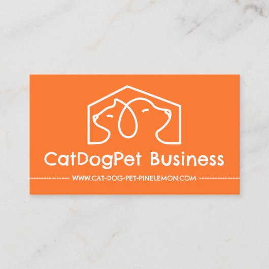 Oranje Logo voor speelbal Visitekaartje (Voorkant)