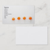 Oranje lolly visitekaartje (Voorkant / Achterkant)