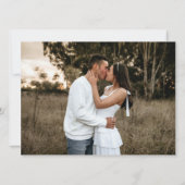 Oranje lossom schets oranje fotobruiloft kaart (Achterkant)