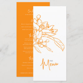 Oranje lossom sketch oranje wit trouwmenu menu