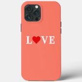 Oranje LOVE-hart Case-Mate iPhone Case (Achterkant)