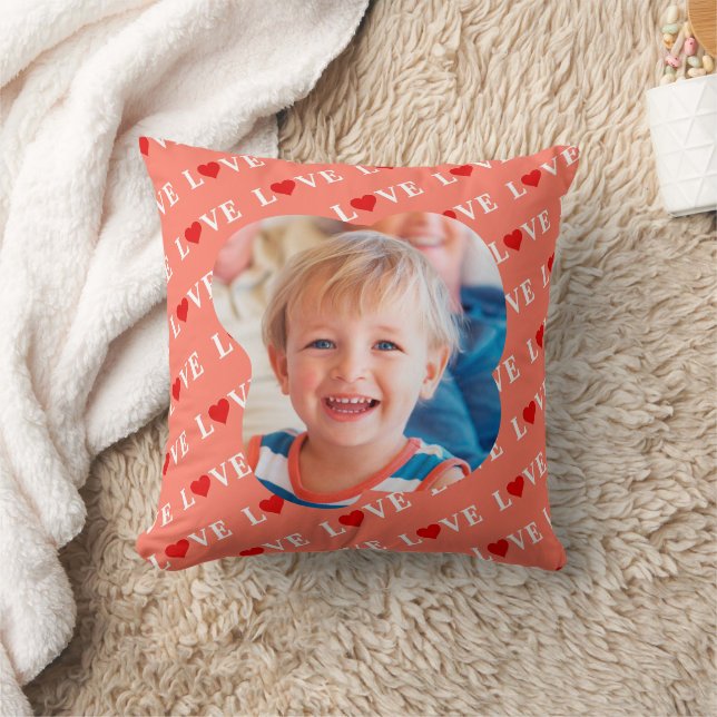 Oranje LOVE-hart Kussen (Deken)