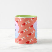 Oranje LOVE-hart Mok (Midden)