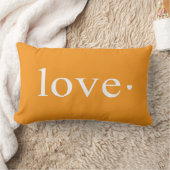 Oranje Love Heart Monogram Kussen (Deken)